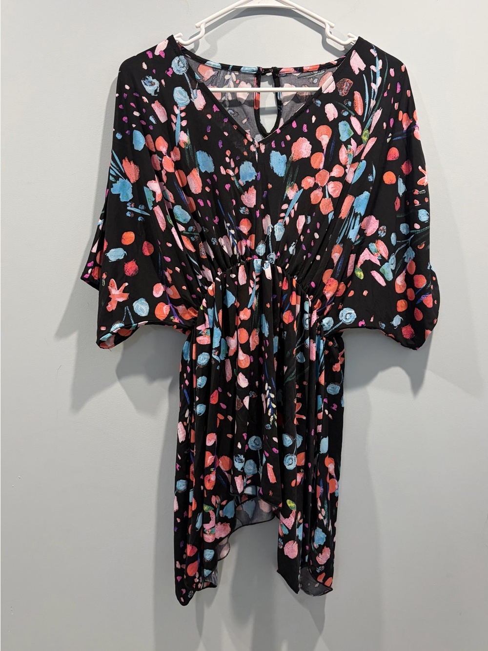 Lildy Abstract Print Kimono Sleeve Tunic (Size S-M)